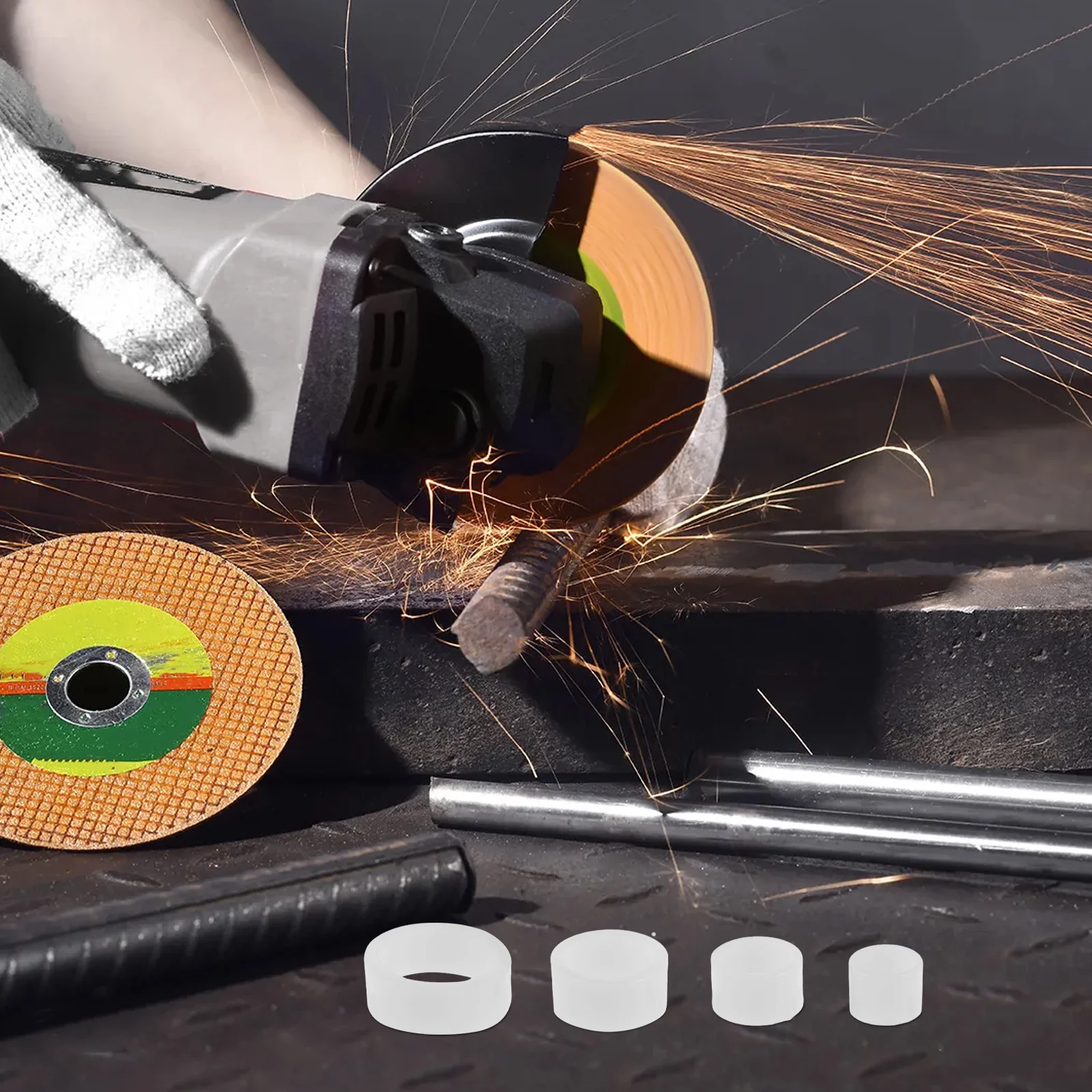 1 Set Grinding Wheel Adapter Reducing Bushing Replacement Plastic 9-12Mm For Bench Grinder Parts Woodworking Metal Stone Sanding