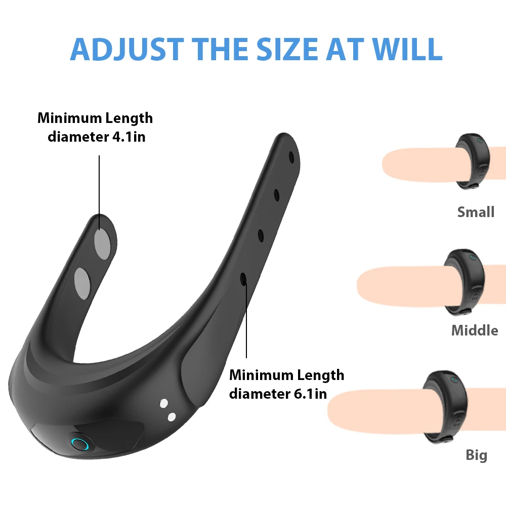 Adjustable Cock Ring Vibrator Men Penis Ring APP Control Ejaculation Delay Erection Testis Cockring Adult Sex Toys for Couples