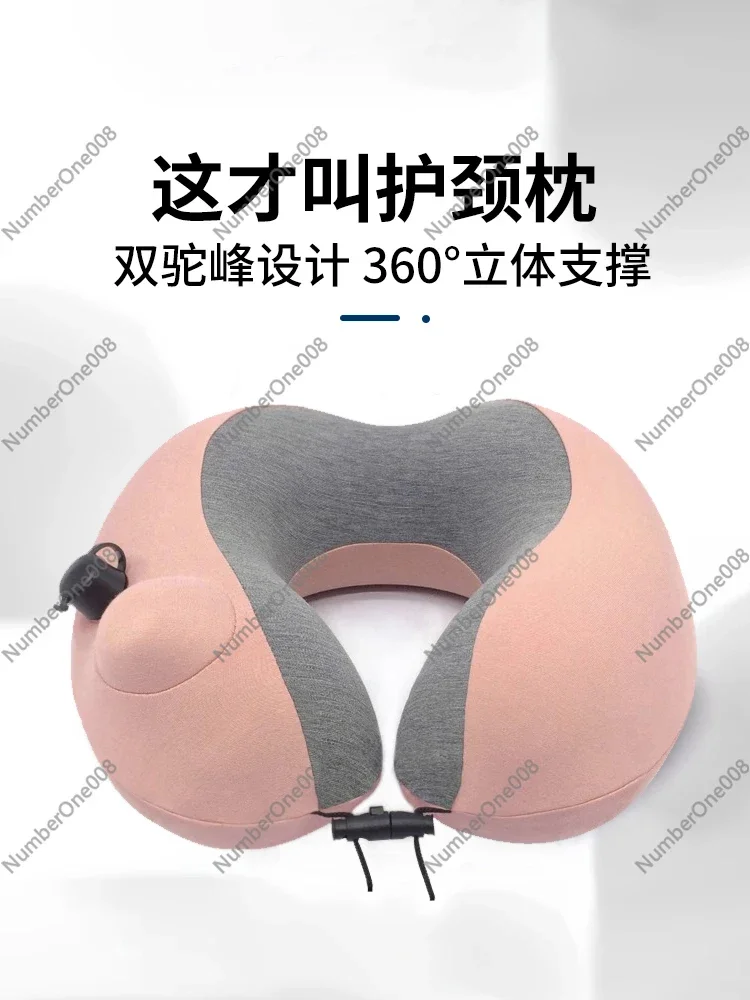 Inflatable U-shaped Pillow Neck Protection Travel Portable Car Airplane Sleep Tool