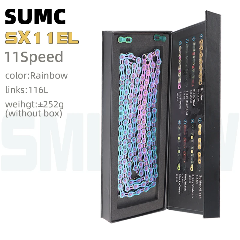 sumc MTB Bicycle Chain 6/7/8/9/10/11/12/13 speed Velocidade 8s 9s 10s 11s 12s 13s Montain Road bike Chains Part 116/126 Links