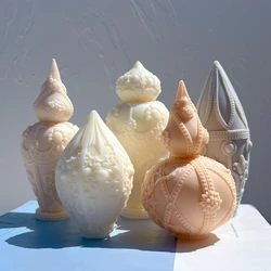 6 Designs Decorative Detailed Bottle Vase Shape Candle mold Home Decor Silicone Mold Roman Soy Wax Mould