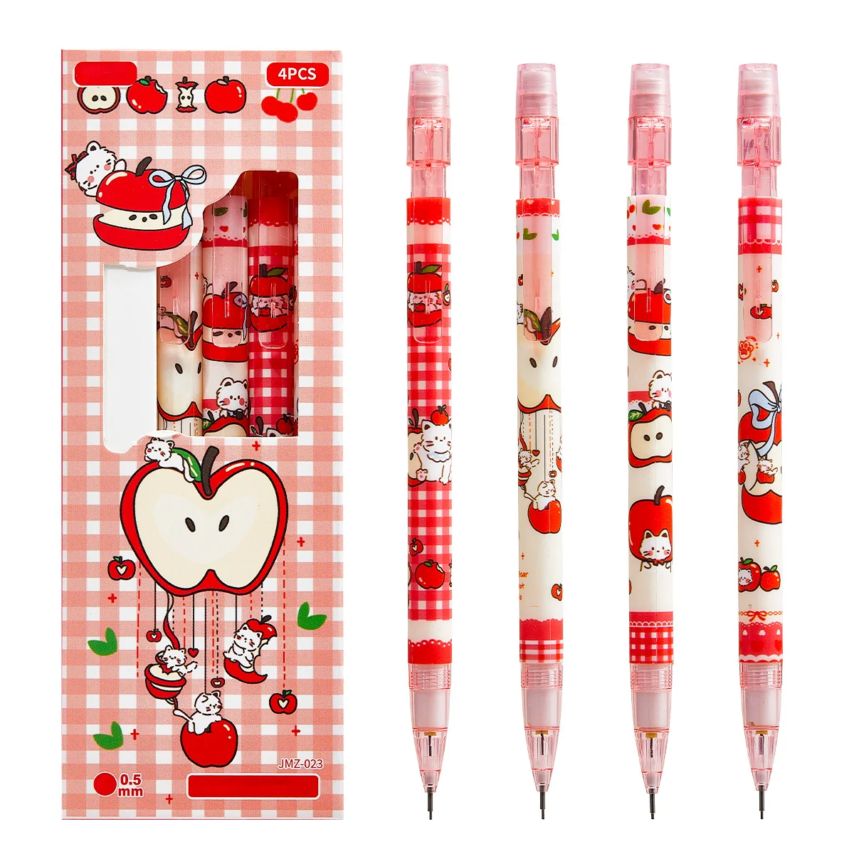 4pcs Automatic Mechanical Pencils with Eraser, 0.5mm Non-Breakable Erasable Pencils, School Supplies, Back-To-School Gifts