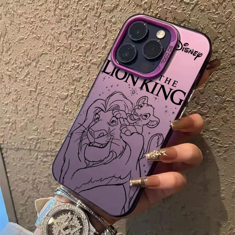 ديزني الأسد الملك خط كوكه لابل آيفون 17Air 16e 16 14 15 13 11 برو ماكس 16 زائد 12 17 حافظة مضادة للصدمات غطاء هاتف ناعم #4