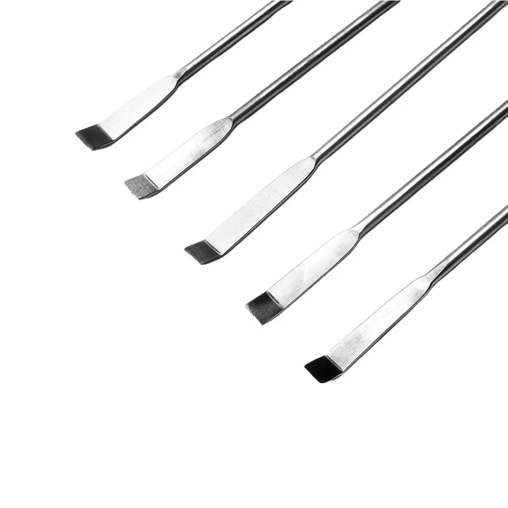 12Pc Stainless Steels Lab Spoon Spatula-Laboratory Sampling Spoon Mixing Spat Set-Working Scraper Laboratory Equipment 10mm-22cm