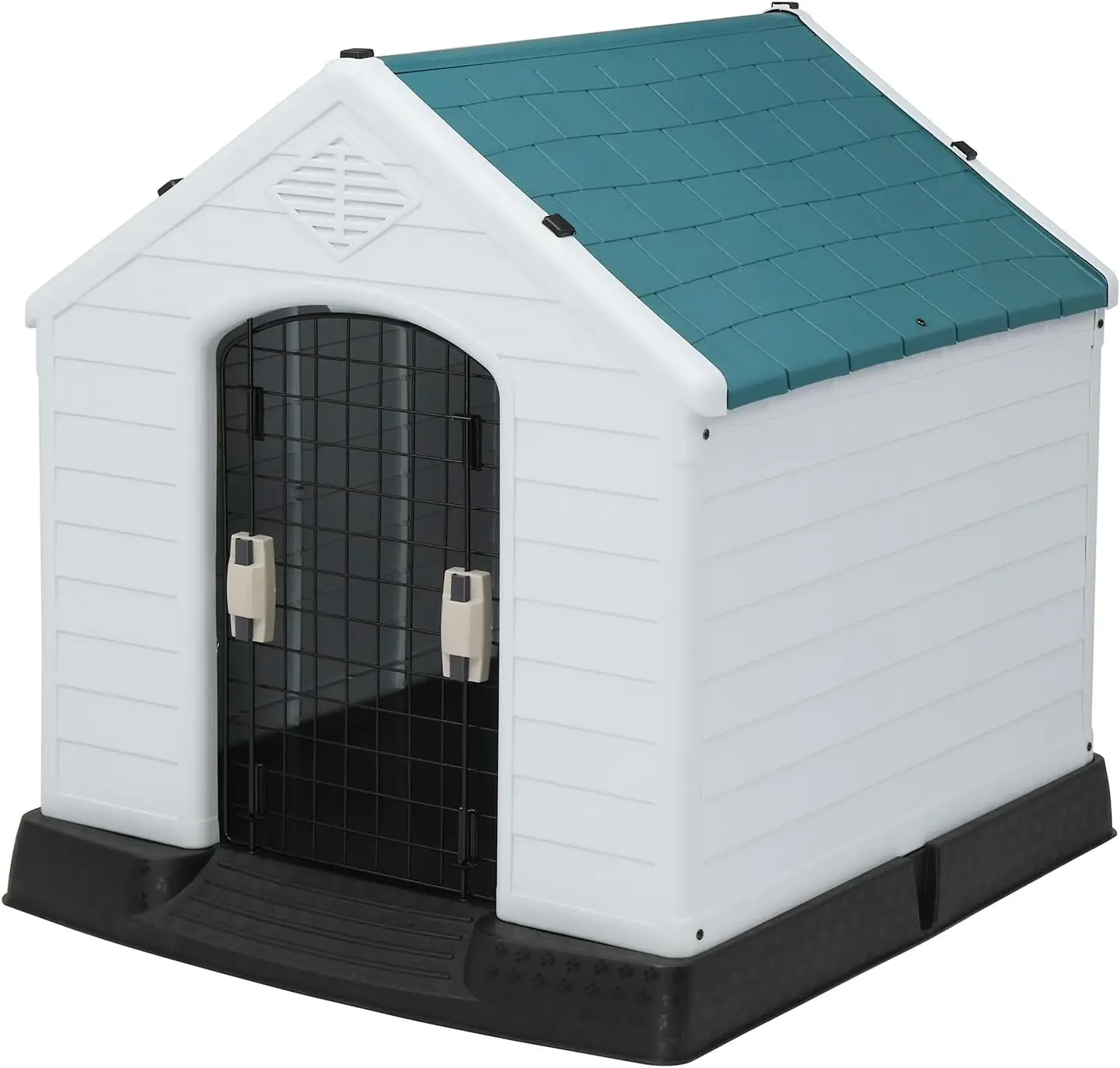 

Plastic Dog House for Small Medium Dogs, Water Resistant with Door, 32.7" H