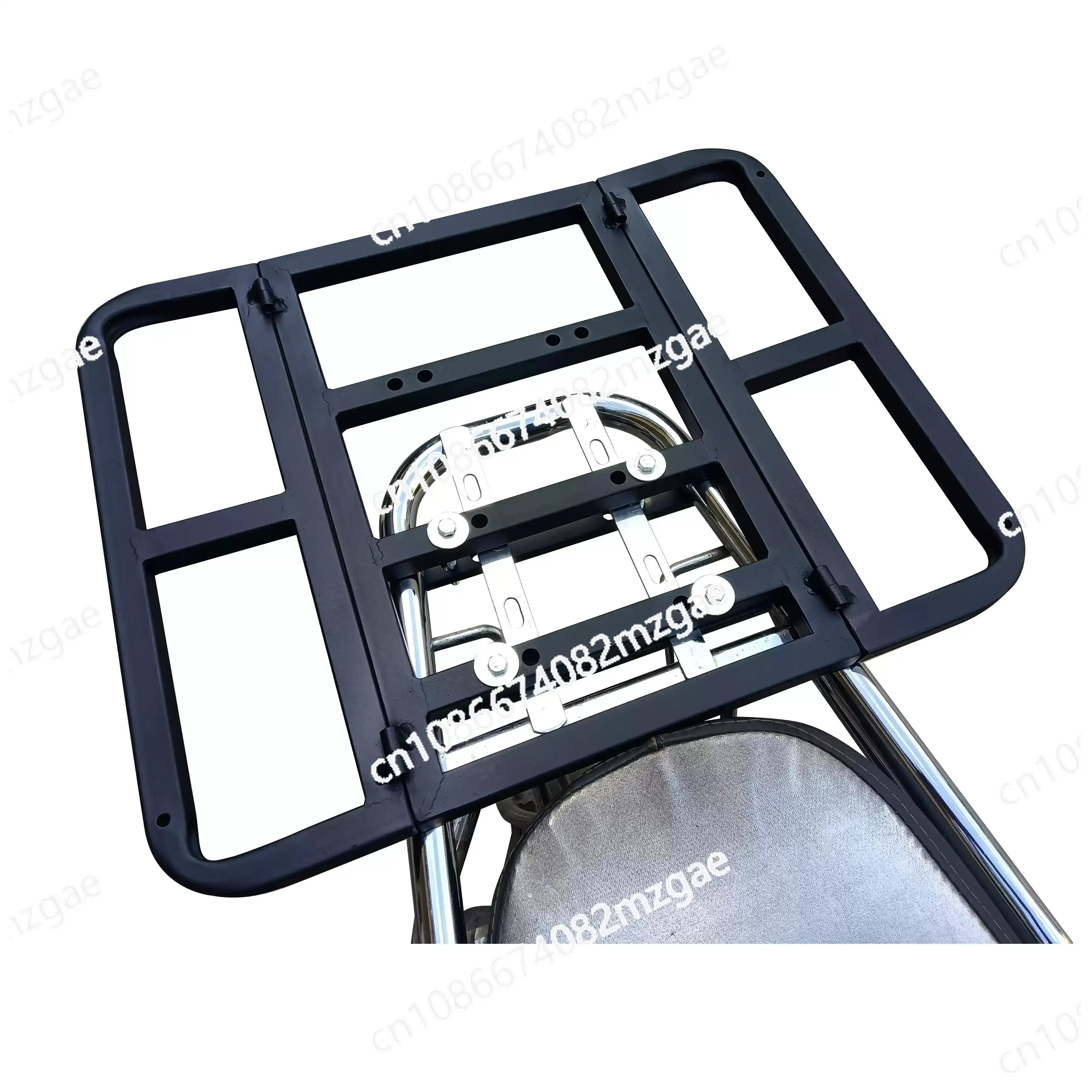 Universal Bike Rack Foldable Rear Shelf for Motorcycle and Scooter, Pet Carrier and Bicycle Cargo Rack Accessories