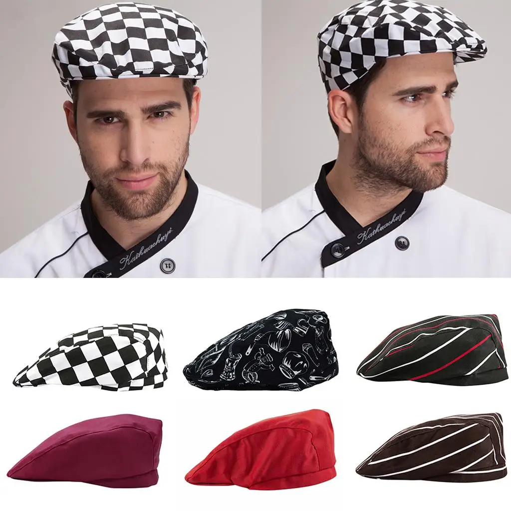 Cafe Attendant Hat Comfortable Polyester Cook Cap Chef Workwear for Bakery Restaurant Chefs