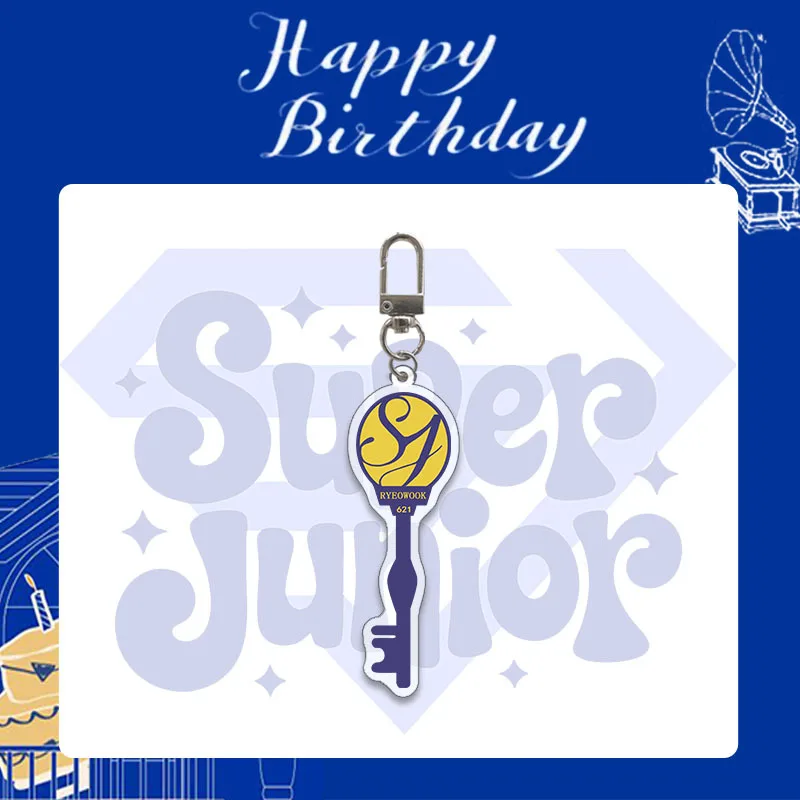 1/4 Pz Kpop Super Junior Fascino Portachiavi Acrilico Heechul Leeteuk Yesung Ryeowook Portachiavi Borsa Chiave Ciondolo Ventole Regali Di Compleanno