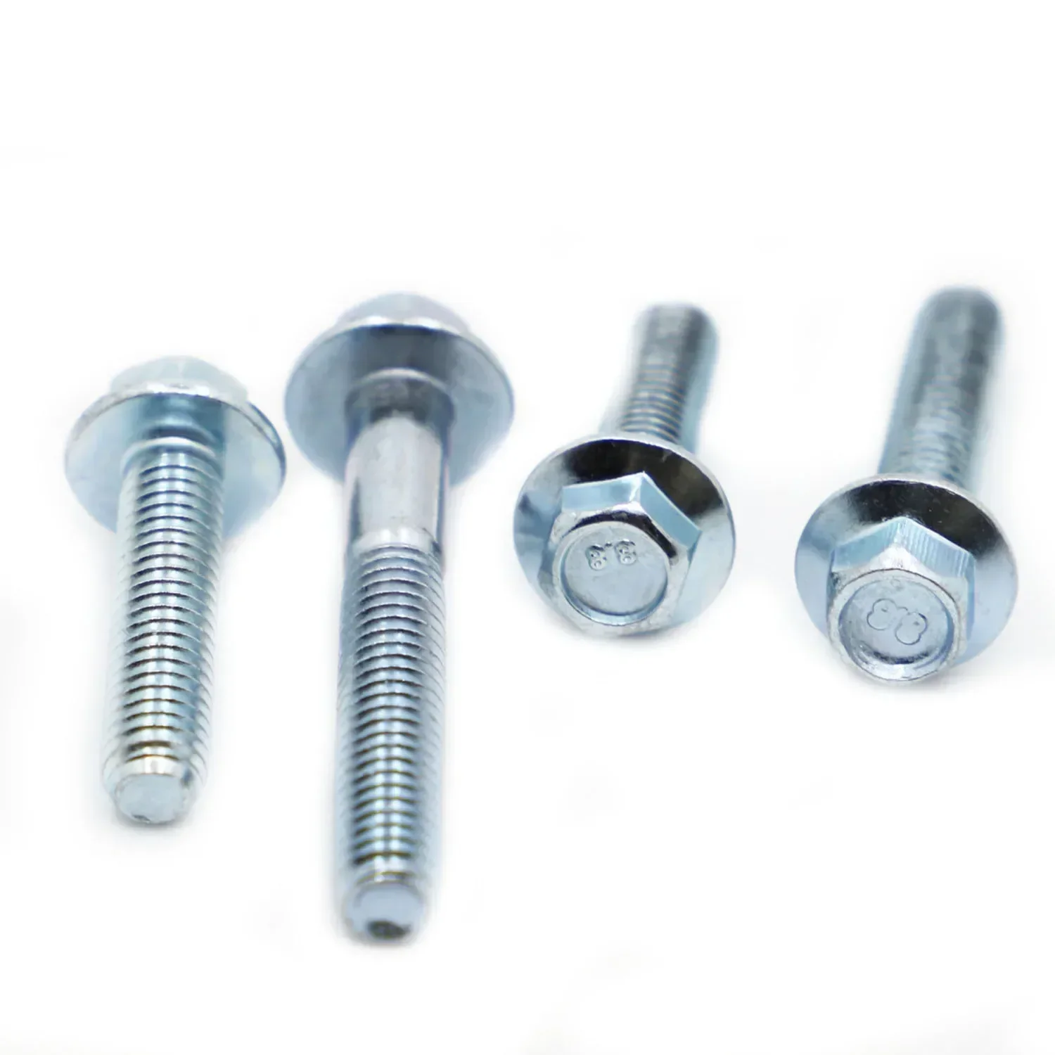 M5 M6 M8 M10 M12 Grade 8.8 Zinc Plated Steel External Hexagon Flange Screw Bolt with Belt Pad Full Thread/Partial Thread