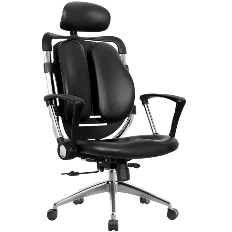 

Computer chair Home comfortable sedentary ergonomic chair Leather office seat