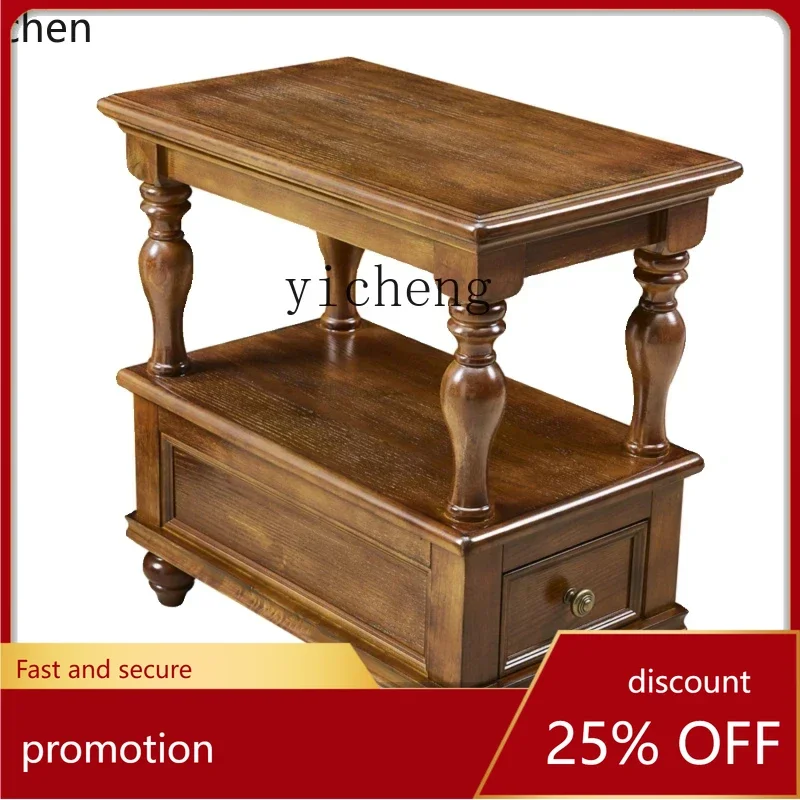 ZMLsofa side creative small table simple light luxury household phone table living room side cabinet with small coffee table