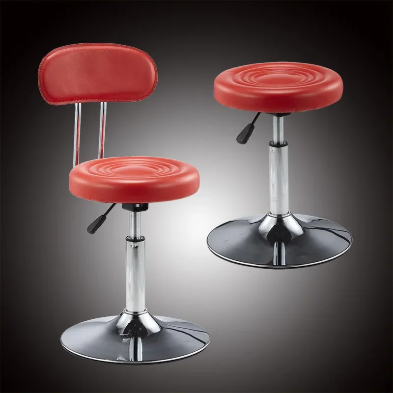 Bar Chair Beauty Stool Simple Bar Stool Disc Model Can Be Lifted And Lowered Rotating Small Round Stool.