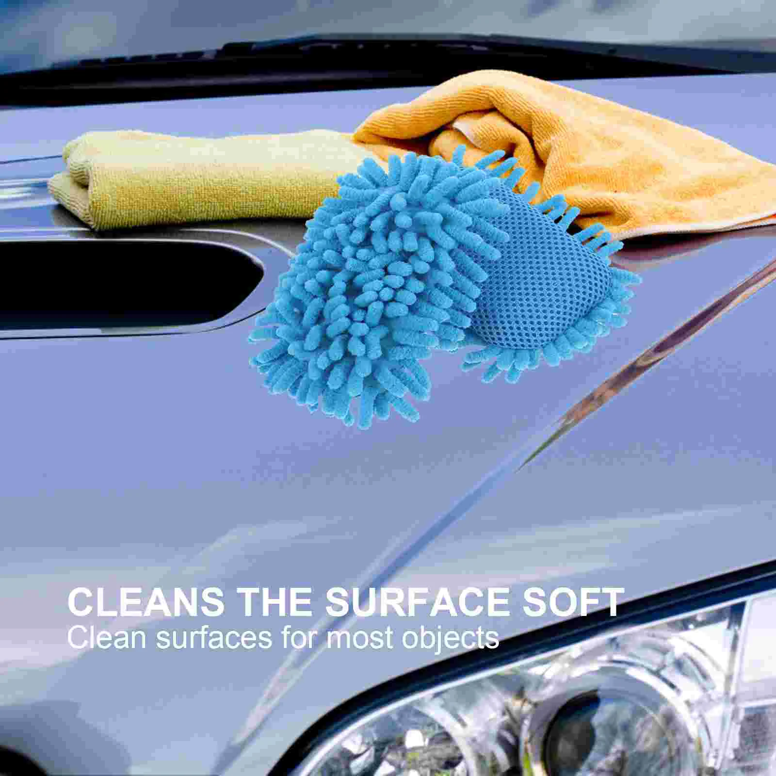 2 Pcs Chenille Blackboard Eraser Whiteboard Microfiber Car Wash Mitt School Supplies Cleaner