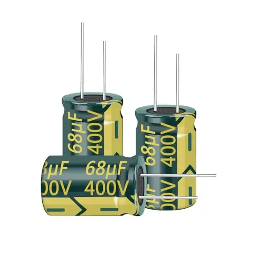 

10PCS 400V 68UF Capacitor 18x25mm(0.71x0.98in) High Frequency Aluminum Electrolytic Capacitors for TV, LCD Monitor, Game