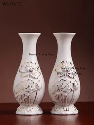 Ceramic vase Home furnishings Flower arrangement exhalation Guanyin Bodhisattva Pure Bottle Pair Buddhist utensils and supplies