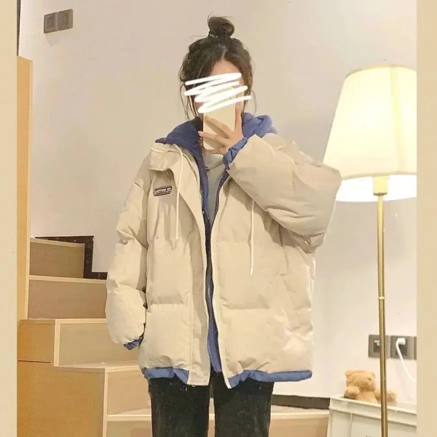 

Утепленная женская парка средней длины, пуховик, теплая хлопковая куртка, верхняя одежда для учащихся средних и старших классов, осень-зима