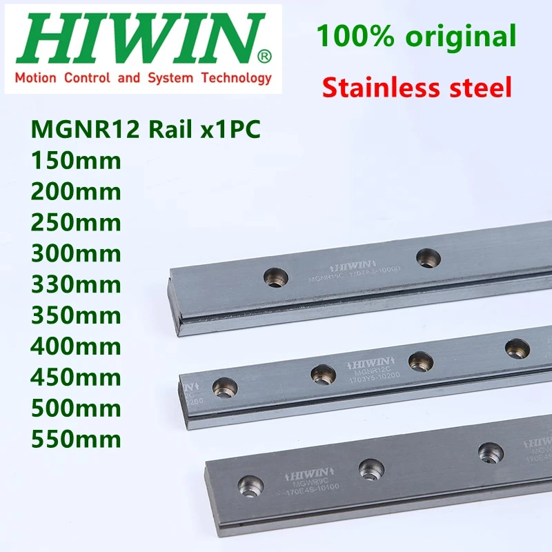 HIWIN stainless steel MGN12 Linear Guide MGNR12C Rail 12mm linear guideway 200 250 300 330 350 400 500 550 mm Customized length