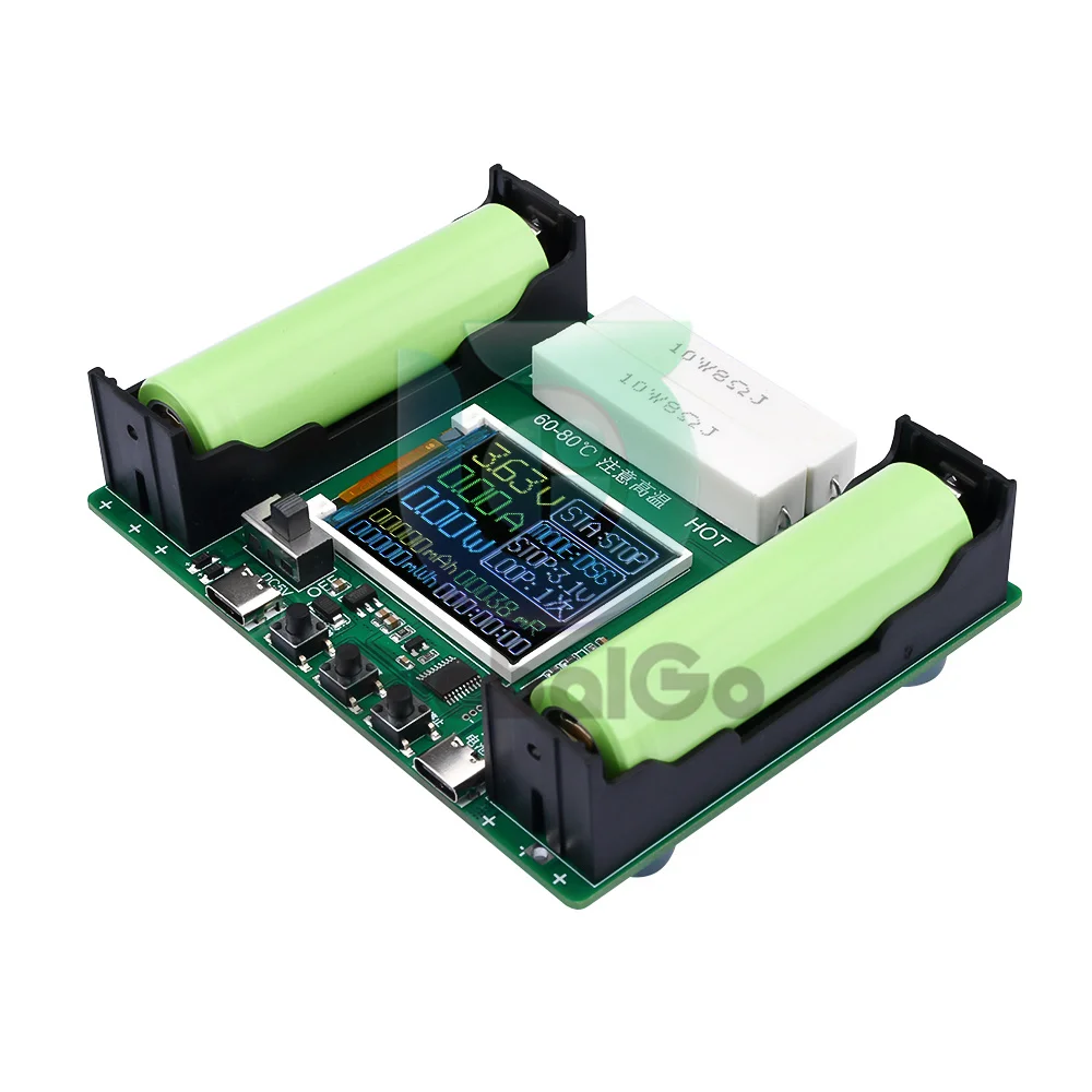 18650 Lithium Battery Capacity Tester Module Type-C LCD Digital MAh MWh Battery Power Bank Detector Module Tester