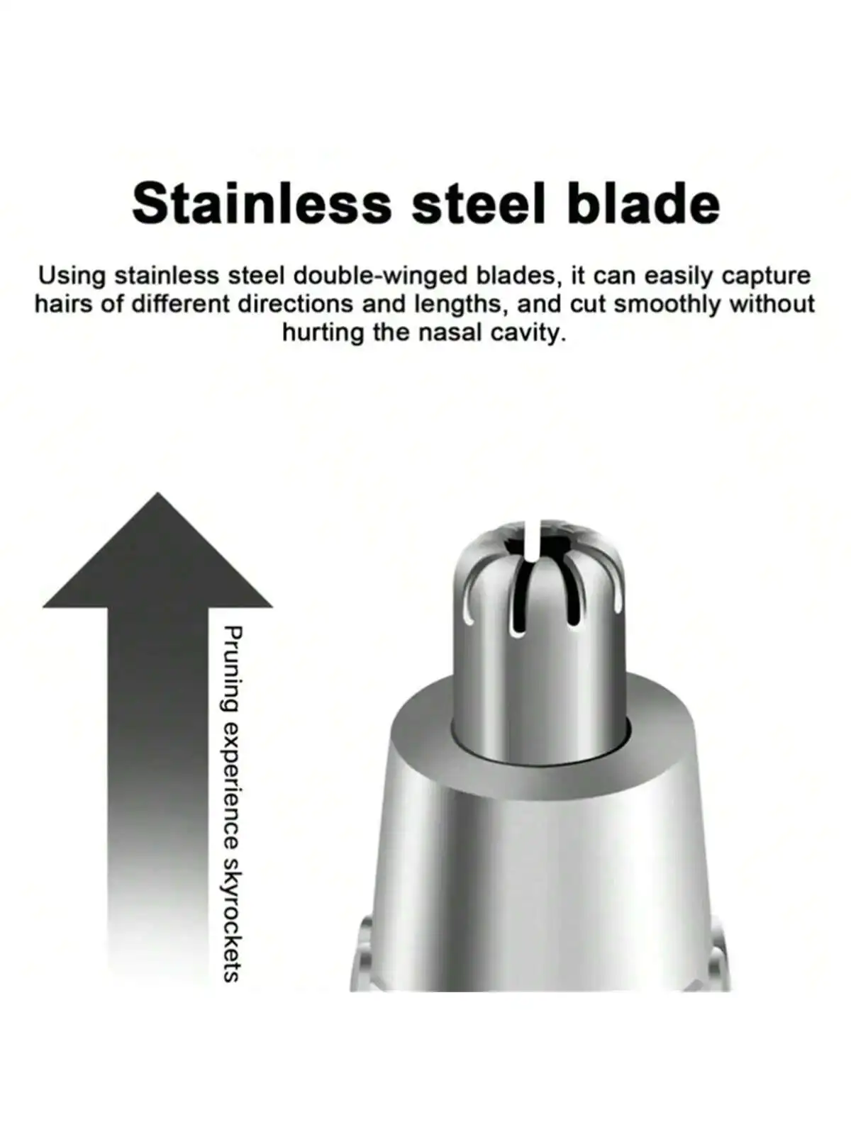 ماكينة تشذيب شعر الأنف والأذن 2026، للرجال من الفولاذ المقاوم للصدأ، مزيل شعر محمول قابل للغسل يدويًا يعمل بالبطارية (بدون بطارية) #3