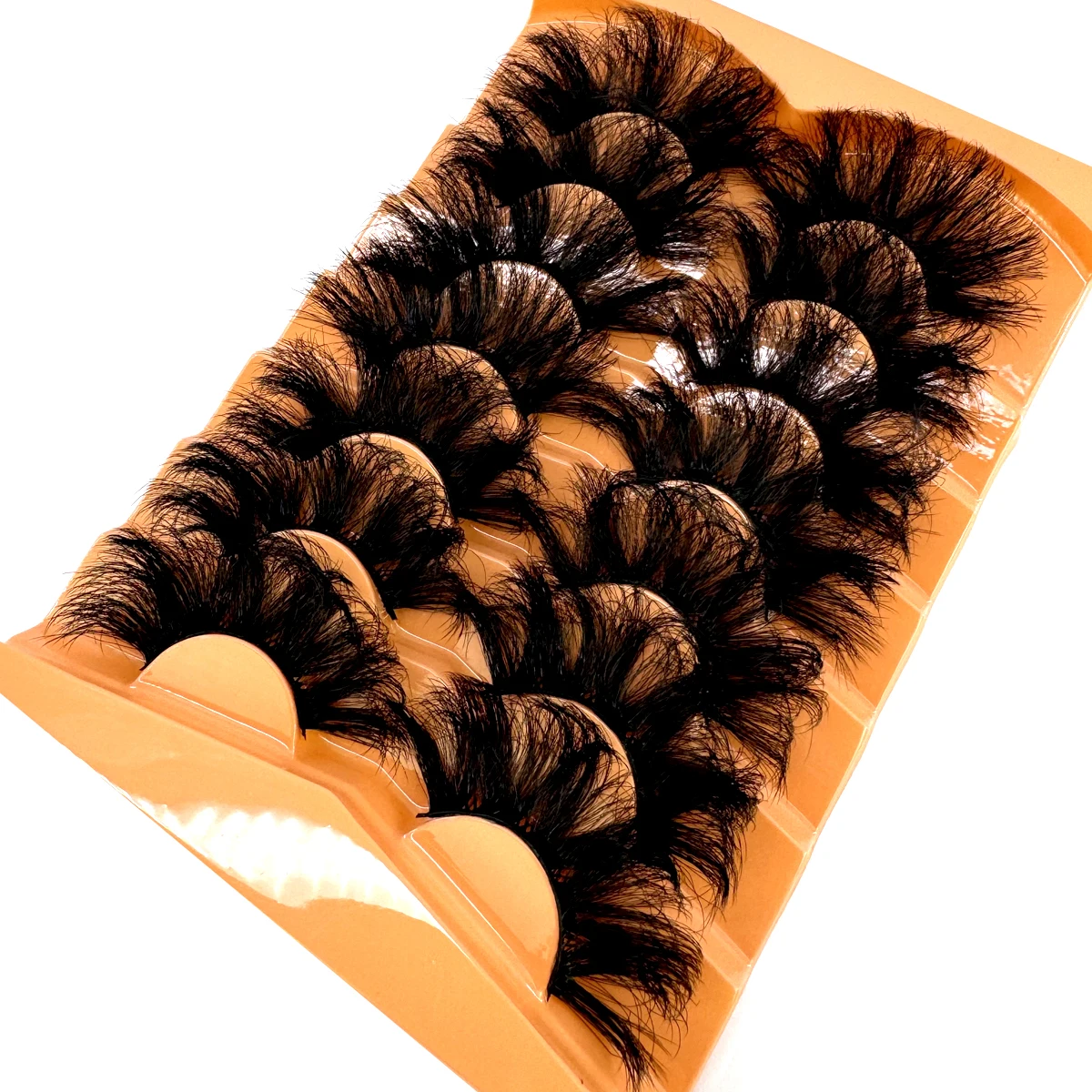 7 Pairs 25mm 8D Faux Mink Lashes Bulk Fluffy Natural False Eyelashes Thick Dramatic Faux Mink Eyelashes Makeup tools Wholesale - view 6