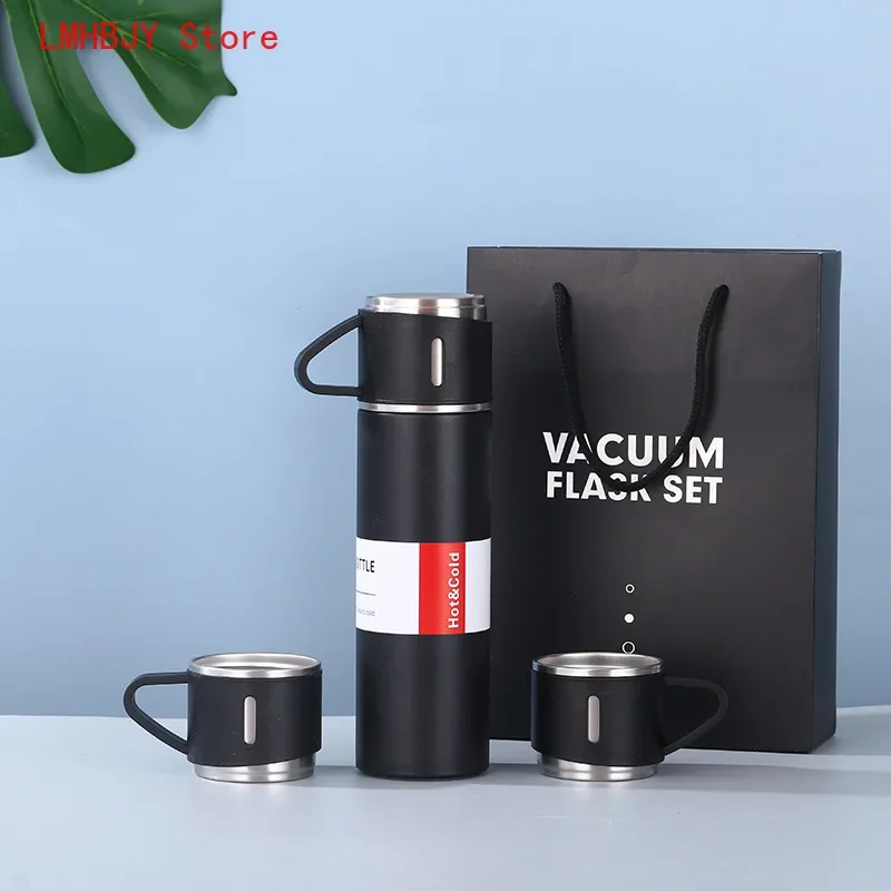 LMHBJY New 304 Stainless Steel Thermos Bottle Three Portable Business and Office Water Bottles Fashion Gift Water Cup