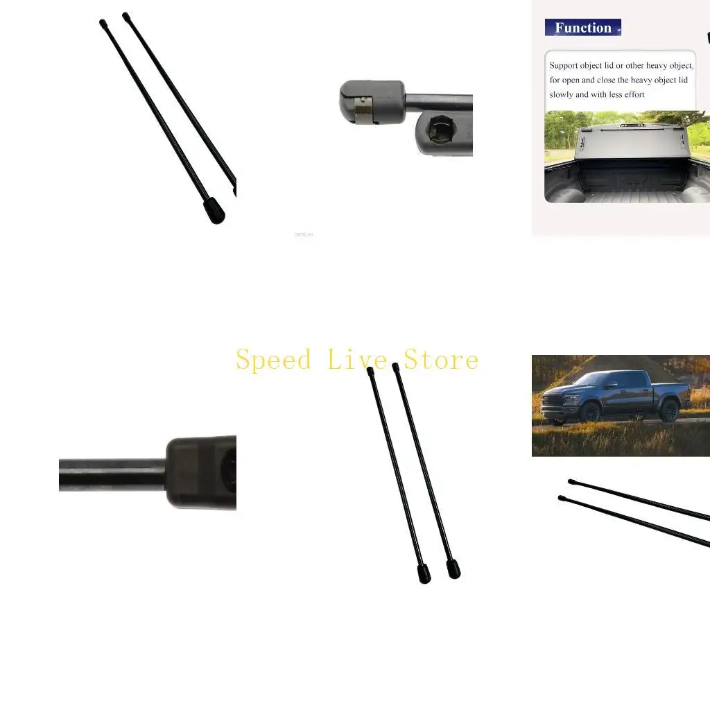 547C Tailgate Hatches Support Rod Set 17.72 Inch Carbon Steel Lift Struts for 10Mm Ball