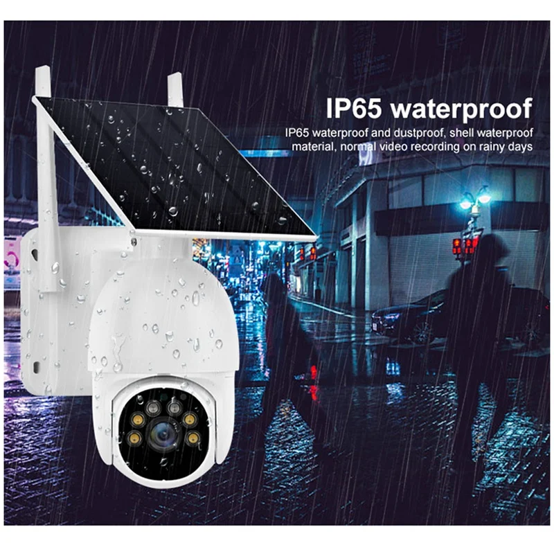 كاميرات واي فاي خارجية كاميرا مراقبة أمنية لاسلكية انخفاض استهلاك الطاقة 360 ° عرض الأضواء الاتحاد الأوروبي التوصيل