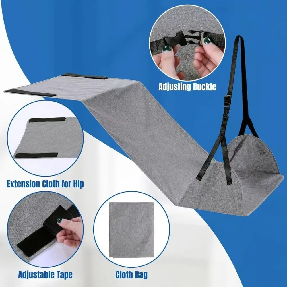Nylon Airplane Foot Hammock Comfortable Foldable Car Foot Sling Multipurpose Adjustable Strap Travel Foot Rest Bus
