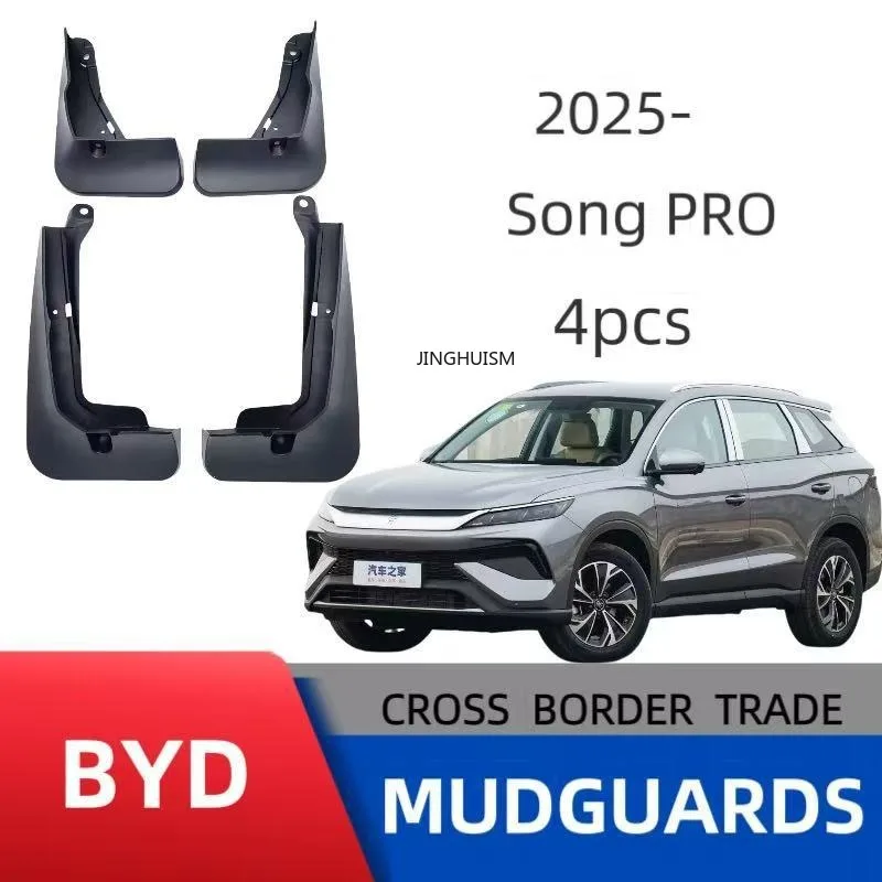 Mudguards FOR BYD Song Pro DM-i 2025 Automotive for Fender Mudguard Vehicle Exterior Decor ABS Material Protective Accessories
