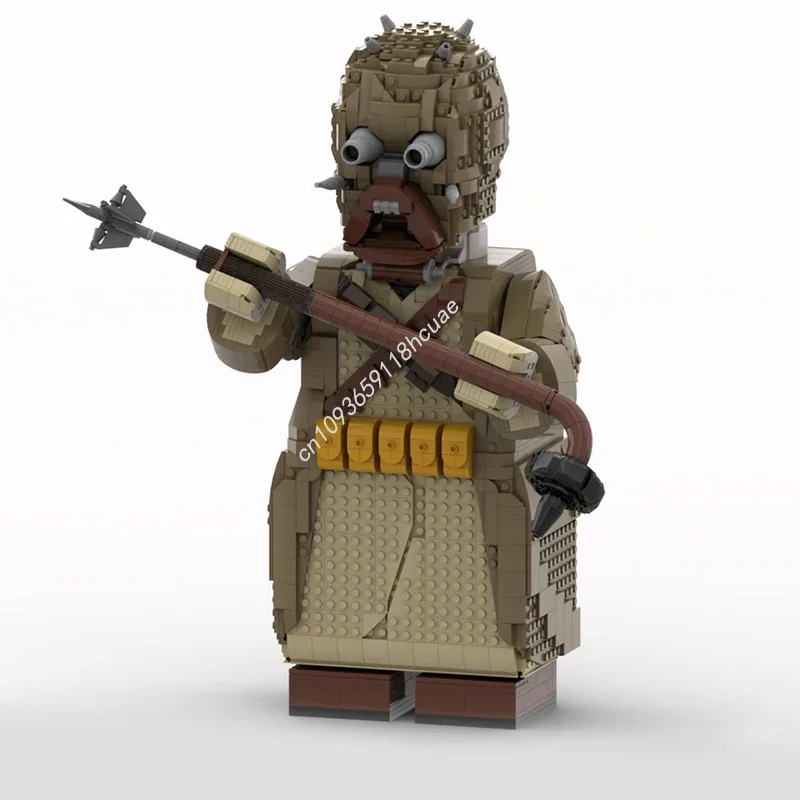 2714PCS MOC Space Battle Tusken Raider Megafigure Fits My Mask Helmet Model DIY Creative Display Assembly Building Blocks Gift