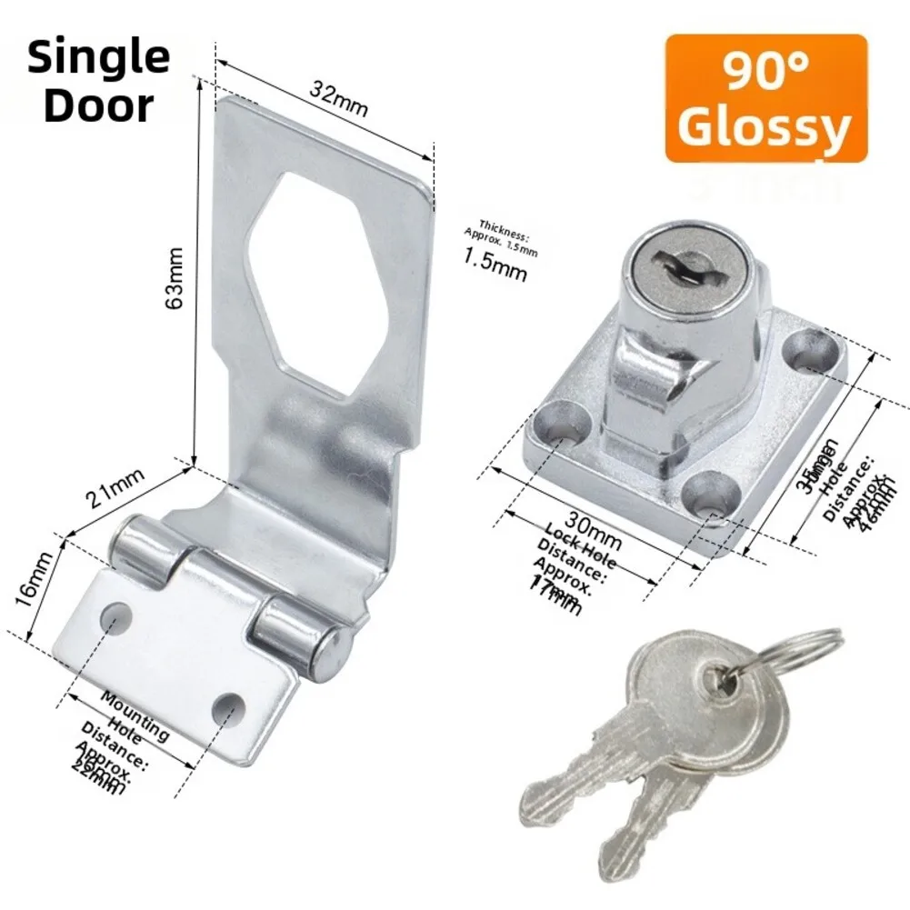 Keyed Hasp Lock Right With Key 4 Inch Hasp And Staple With Padlock Asp Twist Knob Shed Door Locks For Bedroom Cupboard Gate