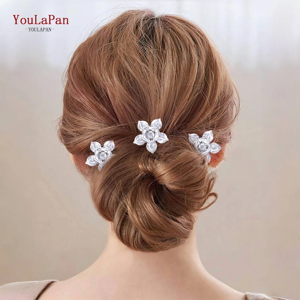 YouLaPan الزفاف دبوس الشعر الزفاف رائعة سبيكة زهرة المياه الماس صنع أنيقة السيدات مأدبة اليدوية الشعر الحلي HP776