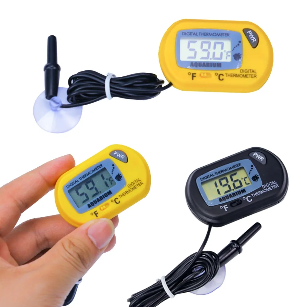 

LCD Digital Aquarium Thermometer Fish Tank Temperature Monitor Waterproof Aquatic Temp Detector with Alarm for Pet Supplies