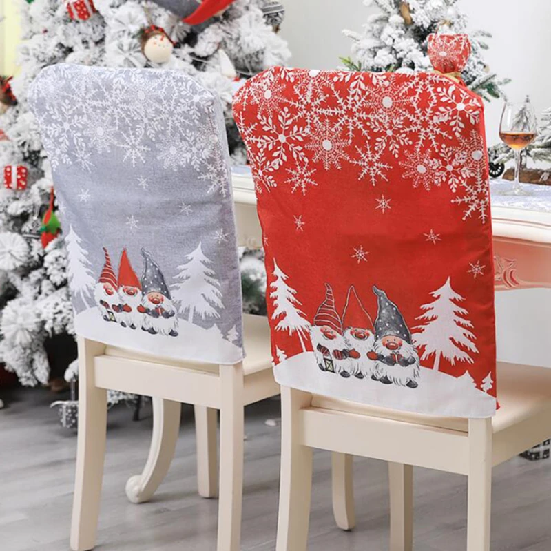 Weihnachtsstuhlbezug für Esszimmer, Büro, Weihnachtsdekoration, Stuhlhussen für den Innenbereich, Partyzubehör, kreative Neuheitsgeschenke