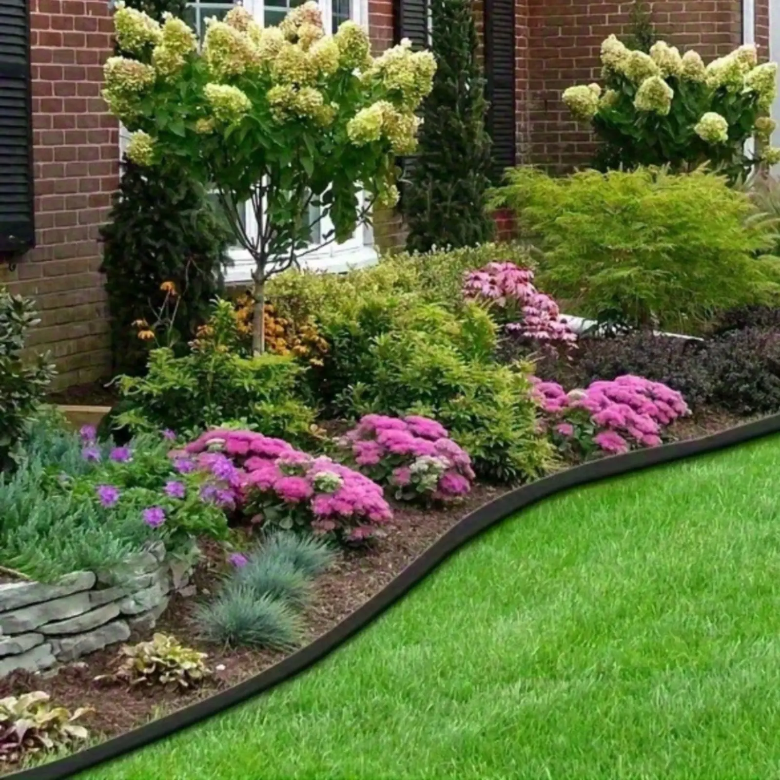 

Weathering Steel Lawn Border Long-Lasting Serrated Landscape Edging Metal Garden Edging Strip Prevents Soil Erosion