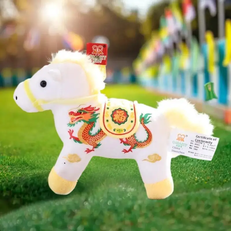 พวงกุญแจตุ๊กตาโพนี่การ์ตูนน่ารัก จี้ม้าตามปีนักษัตร ของตกแต่งกระเป๋า พวงกุญแจรถยนต์ ของที่ระลึกปีใหม่