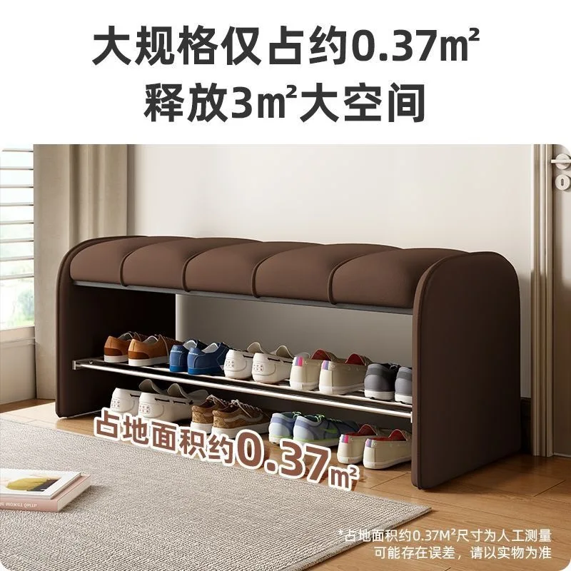 Shoe changing household door cabinet sitting stool integrated rack seated home storage stool