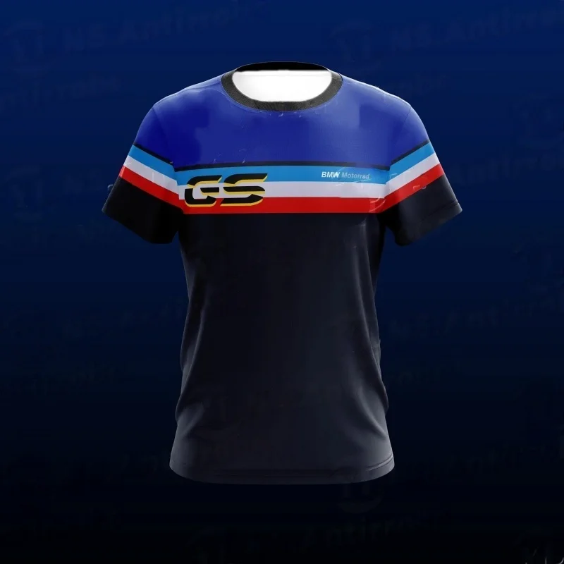 For BMW GS Motorrad R1250GS/R1200GS/ F850GS/F750GS/ T-Shirt Touring Motorcycle Racing ADVENTURE Blue Not Fade Jerseys