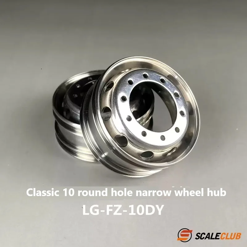 1/14 Tractor Mud Tractor Head Mud Head Upgraded Stainless Steel Wheel Hub Classic 10 Large Round Hole Edition Scaleclub