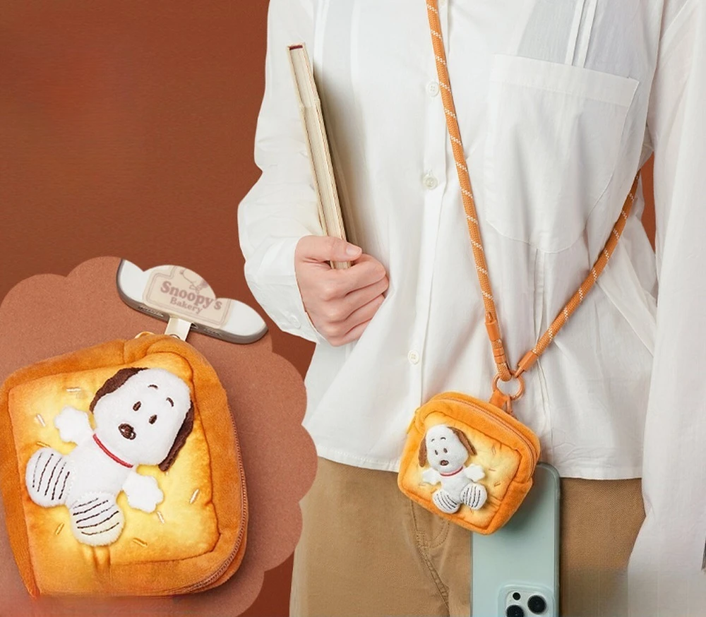 Snoopy Multi-Functional Phone Lanyard, Crossbody Mini Pouch, Cartoon Plush Coin Purse, Creative Birthday Gift