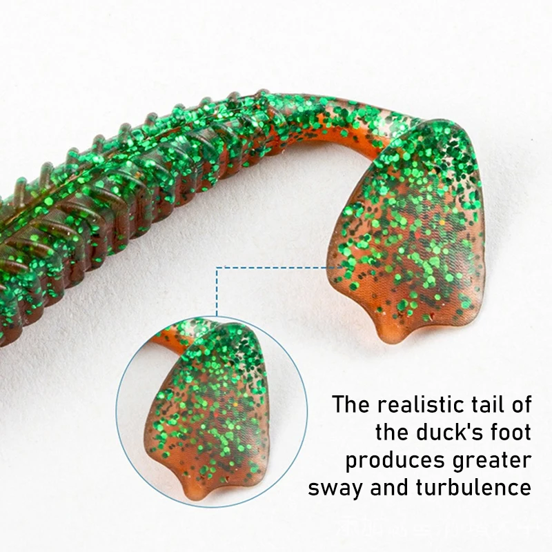 20 قطعة الطعم الصيد الناعم 55 مللي متر 65 مللي متر المتذبذب الصيد إغراء كرانكبيتس TPE الترا لينة السحر مع رائحة مريب الطعم ل باس بايك Pesca #4