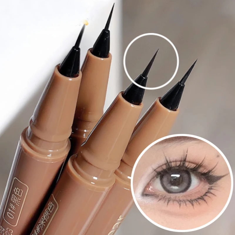 Smooth Liquid Eyeliner Lying Silkworm Waterproof Lasting Black Quick Drying Matte Ultra-fine Lower Eyelash Pen Korean Eye Makeup