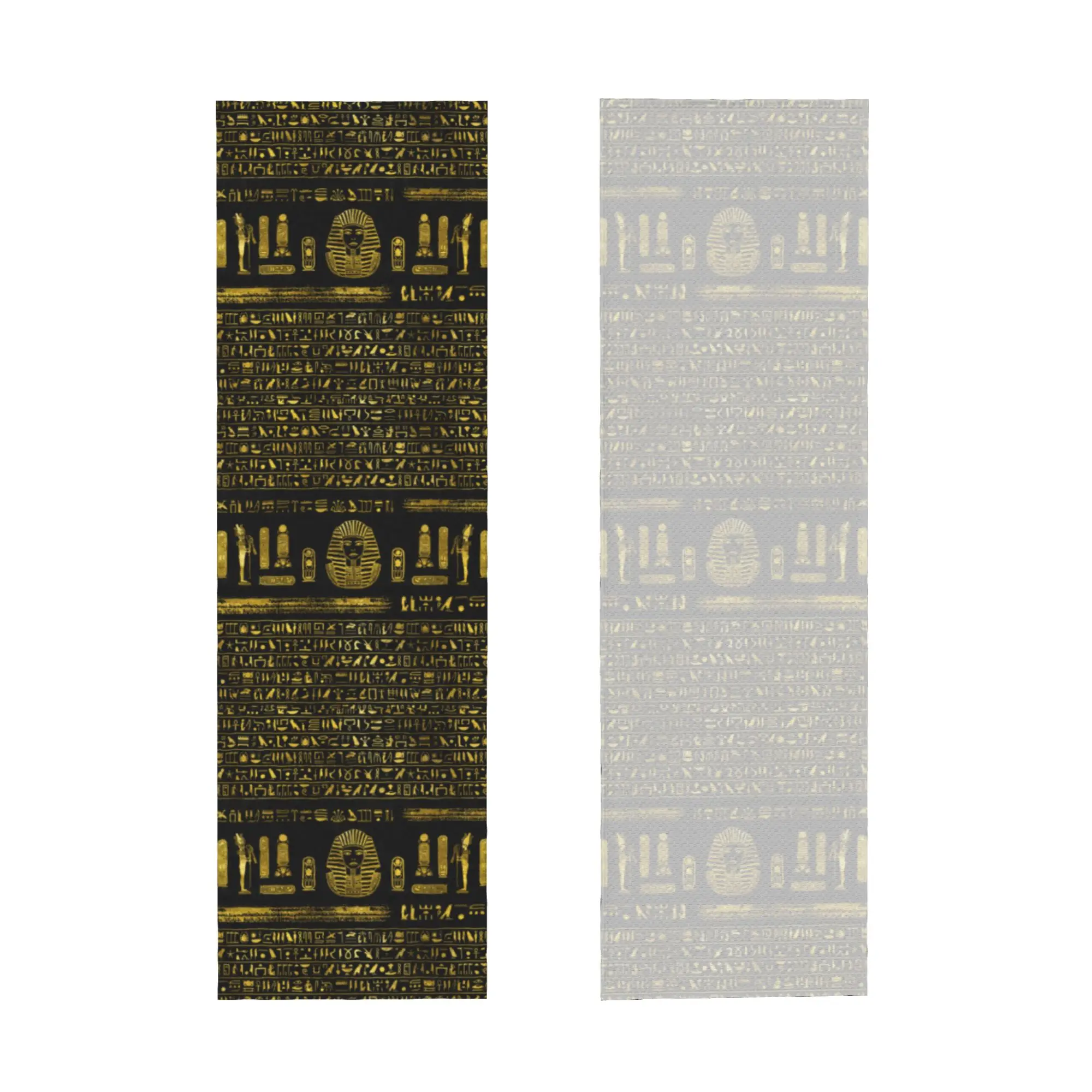 Ancient Egypt Sphinx and Hieroglyphs Cold Exercise Towel Face Towel Quick Drying Golden Egyptian Yoga Breathable Cold Towel