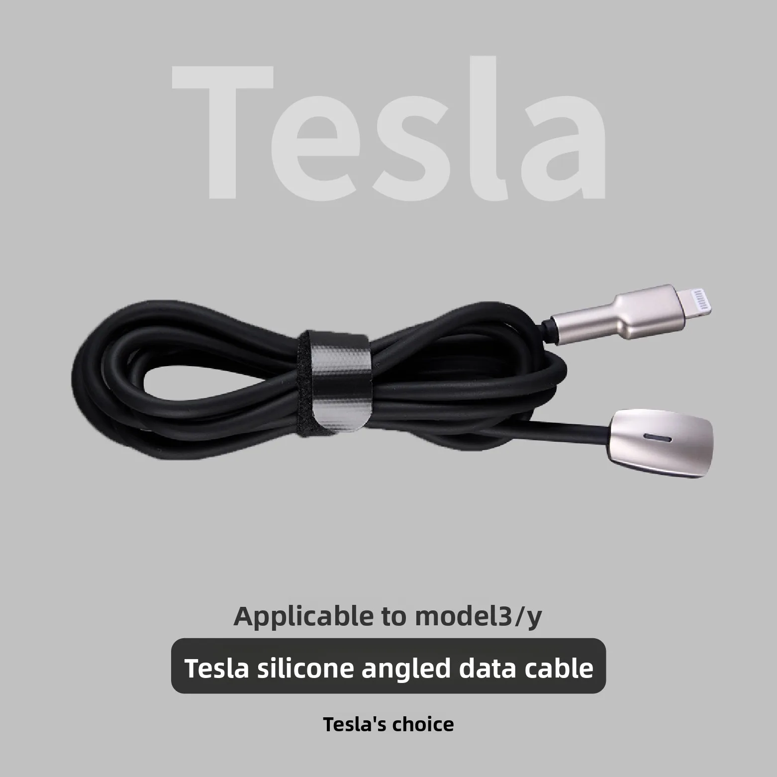 

Car double-head charging cable is suitable for Tesla Model 3YXS elbow fast charging data cable Typec