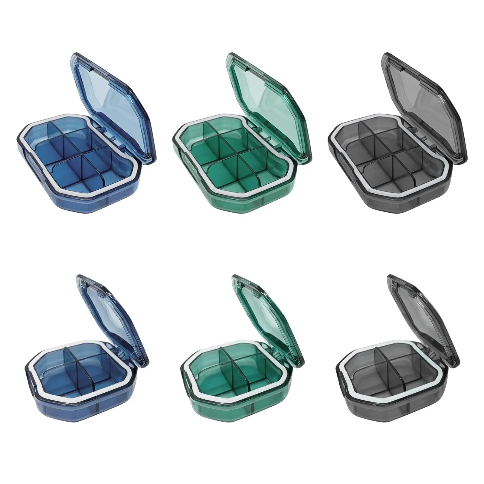 

Pill Box Small Pill Container with Compartments Lightweight Portable Waterproof Pill Holder Travel Pill Organizer for Pocket