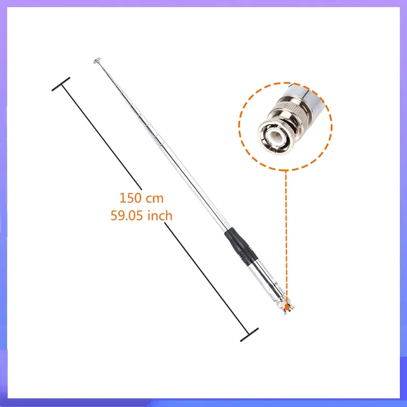 27Mhz BNC Antenna Telescopic 23/130cm 3.5dBi High Gain Antenna Aerial For CB Radio CB-58 CB-27 CB-40M Walkie Talkie Accessories