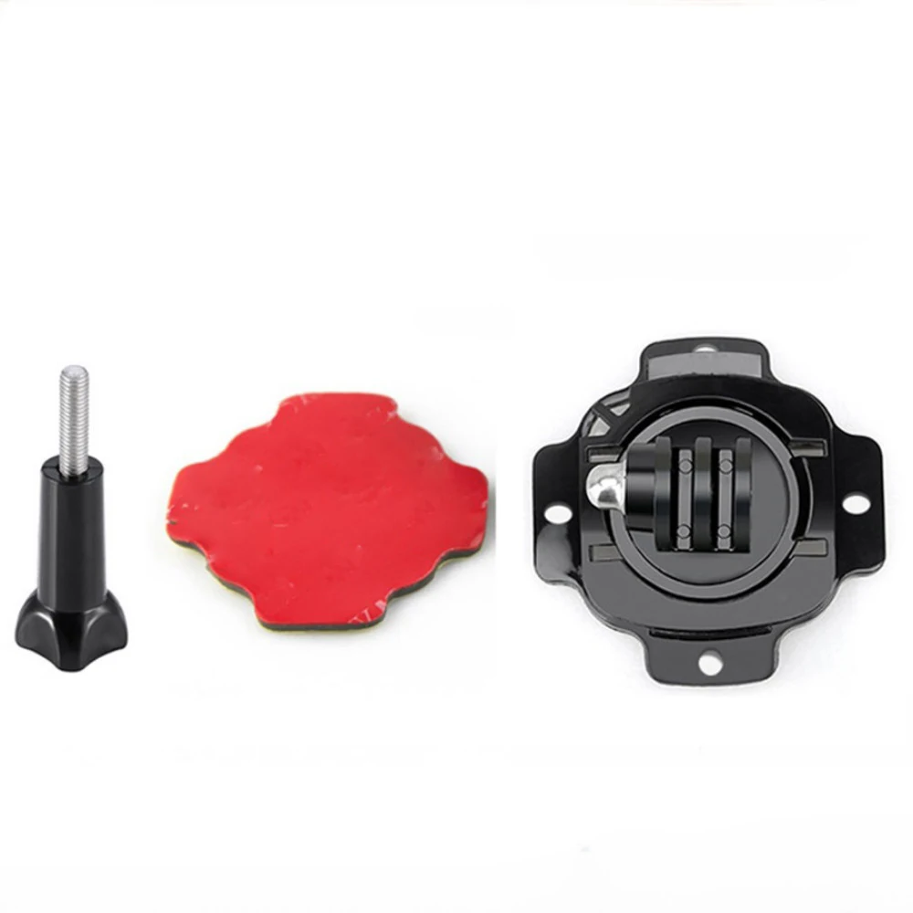 360 Motorcycle Helmet Rotary Adhesive Base Mounts for GoPro Hero 12 11 10 9 8 7 6 Session SJ4000 Xiaomi Yi 4K Eken Action Camera