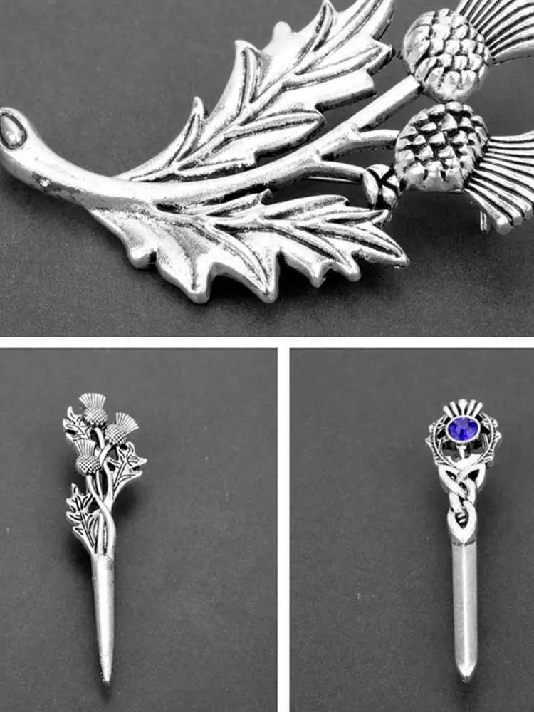 Légende du champ de bataille ancien-rétro créatif écossais National fleur chardon broche poitrine fleur vêtements accessoires
