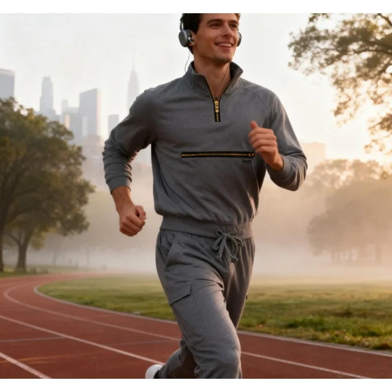 مجموعة دعك ذات ياقة مدببة وأكمام طويلة، للجنسين قابلة للتمدد مكونة من قطعتين للمستشفى #1