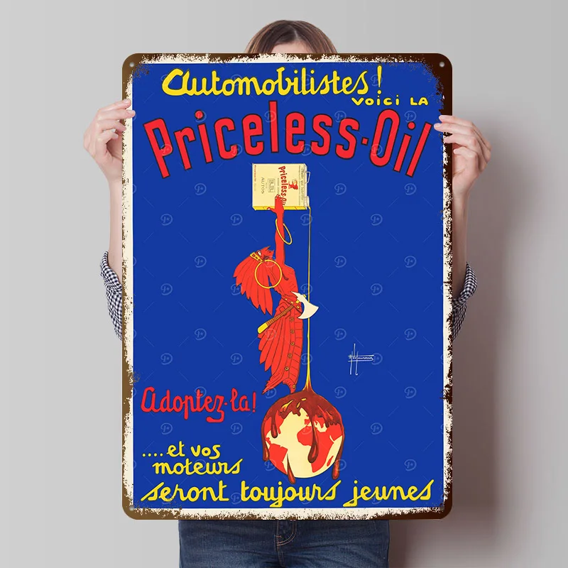 Preiswerte Öl-Werbeposter im Vintage-Stil, personalisierte Wandkunst, Retro-Metallschilder für Schlafzimmerdekoration und Gaming-Zimmer
